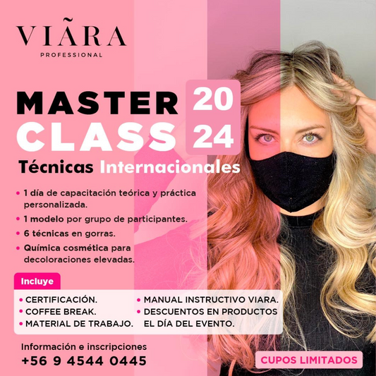 CURSO MASTER CLASS - Curso Peluqueria, Curso Estilista, Perfeccionamiento Mechas, Curso Gorra Peluqueria, Curso Rubias.